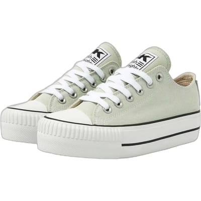 British Knights - Kaya Low Dames Sneakers Laag - Maat 40 - Groen - Katoen - Vrouwen Schoenen