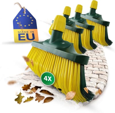 Bezemkop klauwbezemset 30 cm houten bezembevestiging sneeuwbezem schraper bezem gazonbezem universele bezem tuinbezem (4, 30 cm vervangende kop)