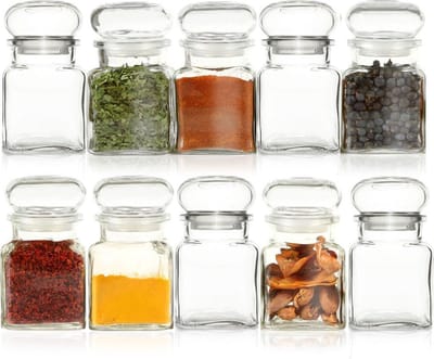 Kruidenpotje Glas 120 ml 10 stuks - Kruidenstrooier - Potjes voor Kruiden