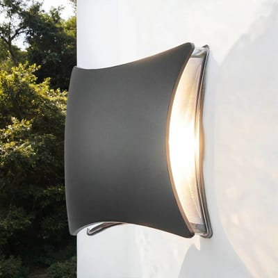 Licht-Erlebnisse - Harms - LED - Wandlamp - IP54 - van - Aluminium kunststof - in - Zwart