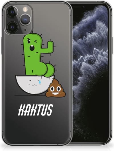 Apple iPhone 11 Pro Telefoonhoesje met Naam Cactus Poo