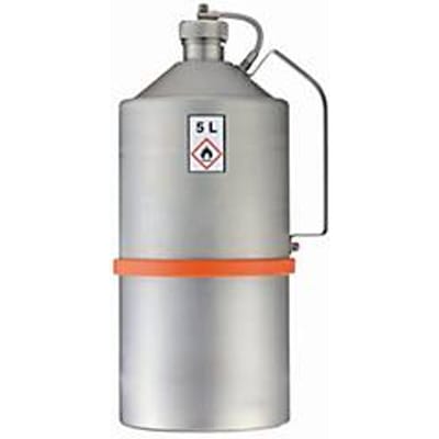 Transportblik, roestvrij staal 1.4301, 5 l, Ø 165 x H 400 mm, schroefdop met flexibele as