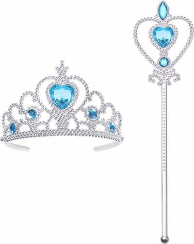 Het Betere Merk - Prinsessen Verkleedkleren Meisje - Tiara - Toverstaf - Kroon - Kroon -Verkleedkleding