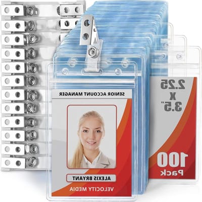 Verticale Kaarthouder - Naambadge Houder - Evenementen Organiseren - Waterdicht PVC Materiaal - 65 x 95 cm - Helder