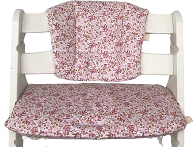 Kinderstoel Zitkussen Antislip Bloemen Roze, Gemakkelijk Schoon Te Maken