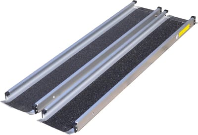 Uitschuifbare Rolstoelramp - Mobiele Toegangshulp - Drempels Overbruggen - Lichtgewicht Aluminium - 1.60 Meter - Zilver