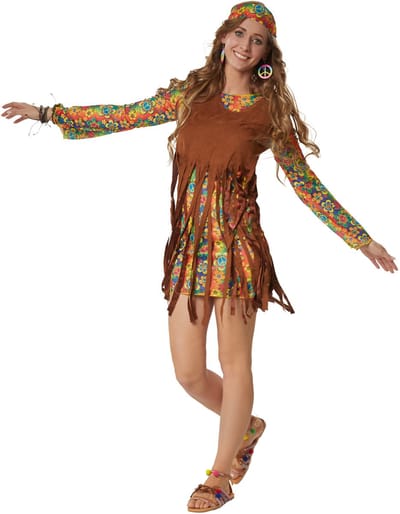 dressforfun - Rebelse Hippie Squaw S - verkleedkleding kostuum halloween verkleden feestkleding carnavalskleding carnaval feestkledij partykleding - 302623