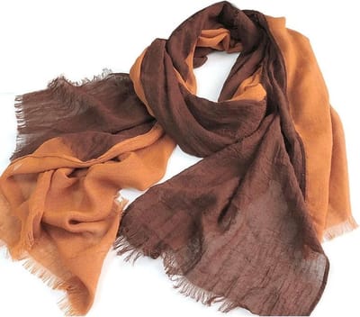 Sjaal Dames - Katoenblend - Mocca