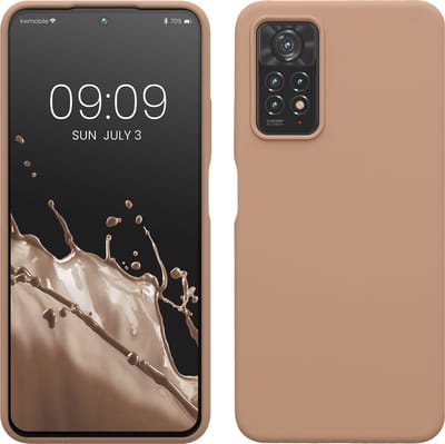 kwmobile telefoonhoesje geschikt voor Xiaomi Redmi Note 11 Pro / Redmi Note 12 Pro 4G - Hoesje met siliconen coating - Smartphone case in cappuccino