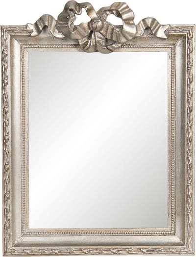 Clayre & Eef Spiegel 25x34 cm Zilverkleurig Hout