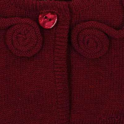 Gebreide meisjesjas in tricot 6622W14