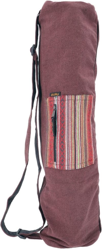 Katoenen Yogatas 70x24x14 cm met Ritssluiting - Fairtrade, Verstelbare Draagriem, Gestreept Patroon