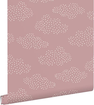 ESTAhome behang wolkjes roze - 50 x 900 cm - 131226