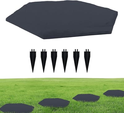 Stapstenen Buiten - Tuinpad Decoratie - Pad Aanleggen - Duurzaam PP-hars - 39 cm Diameter - Zeshoek