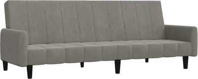 Slaapbank - Uitklapbaar - Slaapstoel - Logeerbed - Zetelbed - Slaapfauteuil - Vouwbed - 1 persoons - Zeer comfortabel - Lichtgrijs