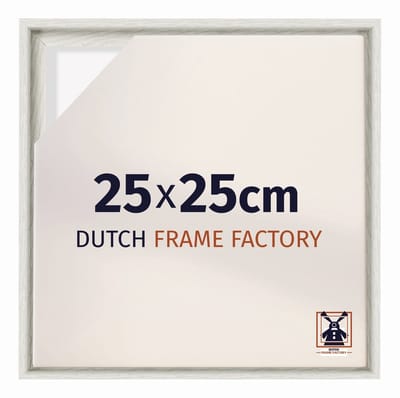 Baklijst 25x25 cm - White Wash - Geschikt voor Canvasdoek - MDF Baklijst Lausanne