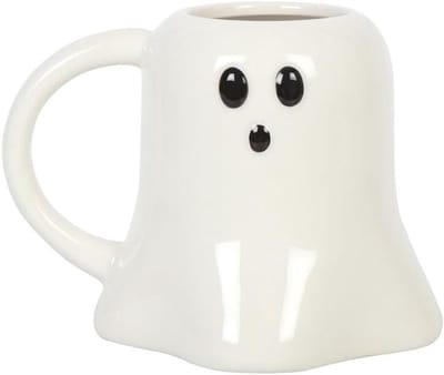 Spook Mok - Halloween Mok Keramische Mok - Warme Dranken Drinken - Vrolijk Spookontwerp - 420 ml - Wit