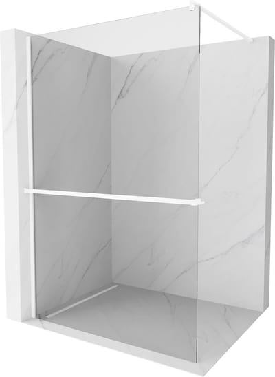 Mexen Kioto+ douchewand met plank Walk-in 70 x 200 , transparant, wit - 800-070-121-20-00