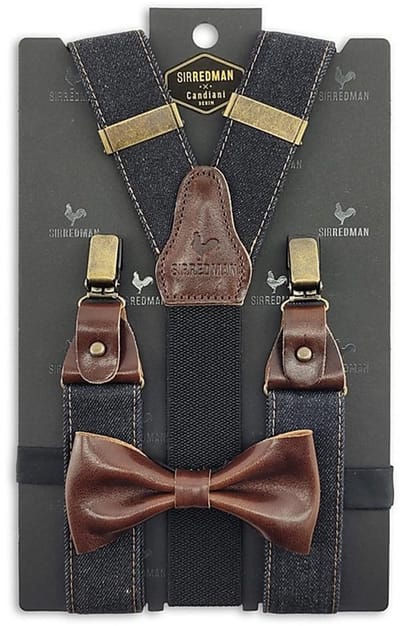 Sir Redman - Bretels met strik - bretels combi pack Sturdy Stewart - blauw / bruin
