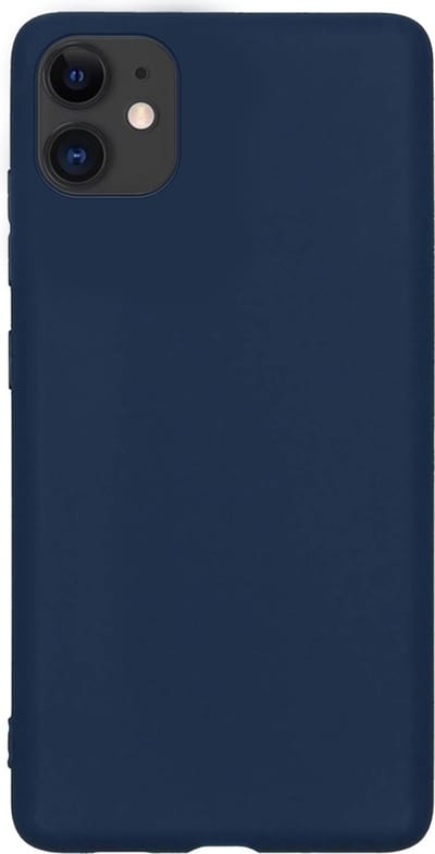 Hoes - Geschikt voor Apple iPhone 11 - Sterk & Shockproof - Hoesje Cover - Siliconen Case - Donkerblauw