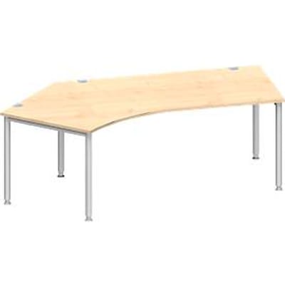 Schäfer Shop  Genius Hoekbureautafel MODENA FLEX 135°, aanbouw links, esdoorn