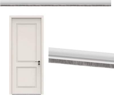 Draught Excluder voor Deuren 100cm - Zelfklevende Deurborstel voor Binnen- en Voordeuren, Energiezuinig en Geluidsisolerend (Wit)