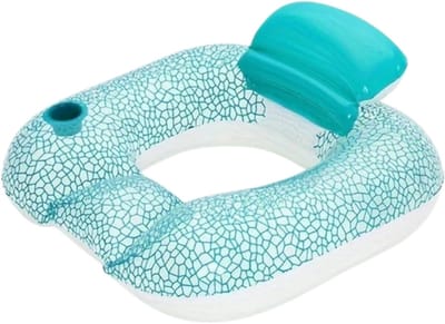 Nivard Luxe Waterhangmat - Luchtbed Zwembad - Luchtmatras Opblaasbaar - Water Hangmat - Aqua Lounge - Blauw
