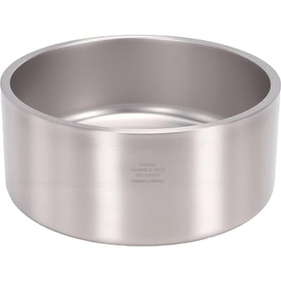 Bol pour Animaux en Acier Inoxydable Grande Ouverture Conception Intérieure Courbée Base Antidérapante Bol d'Alimentation pour Chiens Chats Grand 100oz 3000ml gray