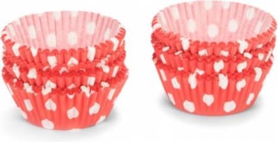 Patisse Cupcakevormen Stippen 3 Cm Papier Rood/wit 200 Stuks