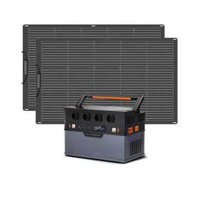 ALLPOWERS Zonnegeneratorset 1500W (S1500 + SF100 100W flexibel zonnepaneel) - S1500+ 2PCS SF100 Zonnepaneel 100W