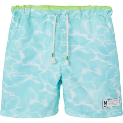 Name It Jongens Zwemshort Kinderen NKMZAGLO Waterprint Blauw - Maat 110