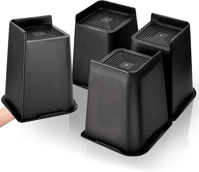 Bedverhoger 4 Stuks Rectangulair - L-vormig Design - Verhoog tot 20 cm - Extra opbergruimte onder bed - ShopVlot