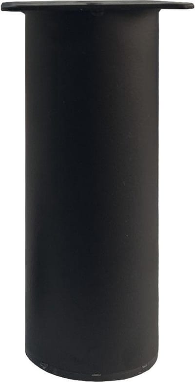Stalen meubelpoot zwart rond ø 4 cm en hoogte 13 cm - Set van 4 stuks
