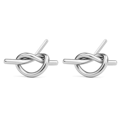 Pax Amare Oorbellen met Knoopje - Zilverkleurig Stainless Steel - Subtiele Oorknopjes met Knoop