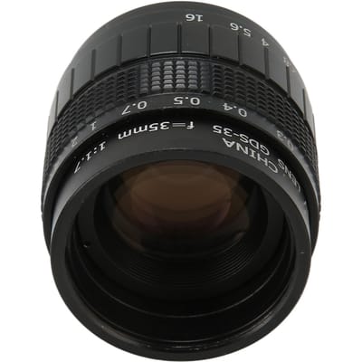 Objectif 35mm 23 à Mise au Point Manuelle F1.7 Grande Ouverture Focale Fixe Objectif Télécinéma pour Monture C Sans Miroir noir