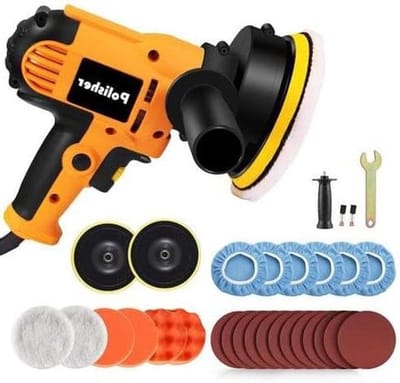 Mini polijstmachine - Excentrische schuurmachine - Voertuig onderhoud - Krachtige 700 watt motor - 125 mm schijf - Zwart