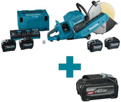 Makita CE002GL402X XGT Accu Doorslijper 355mm 2x40V met AWS zender + 4x8.0Ah accu's
