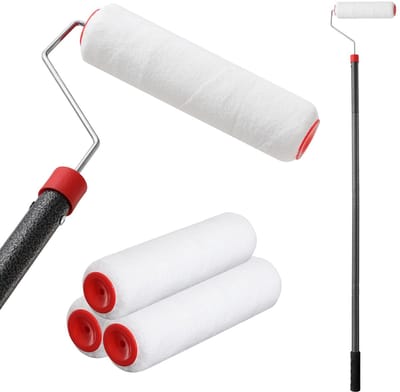 Dailygoods- Verfroller Uitschuifbaar 223 cm - Verfrollerset - Spons Rollen - Decoratiegereedschap - Muren/Plafonds - Veilig en Handig - Schilderrol
