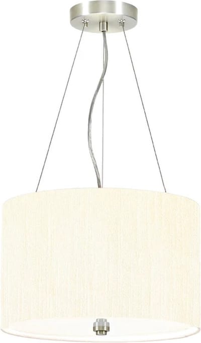 Landelijke Hanglamp - Steady Lighting - Metaal - Landelijk - E27 - L: 35.6cm - Voor Binnen - Woonkamer - Eetkamer - Zilver
