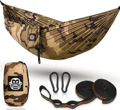 Lichte Outdoor Hangmat incl. Bevestigingsset - Perfect voor Reizen en Kamperen