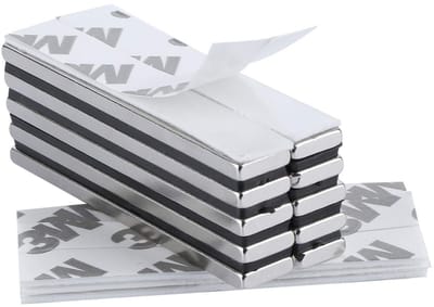 SnelShoppen - Rechthoekige Heavy Duty Magneten met Extra Hechtkracht - Zeldzame Aardmagneten 60 x 10 x 3 mm, 10 Stuks - Krachtige Magneten voor Thuis,