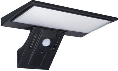90 LED-wandlamp op zonne-energie,geschikt voor PIR-bewegingssensor, 6000K kleurtemperatuur, automatische verlichting van zonsondergang tot zonsopgang, werkt op zonne-energie, inclusief afstandsbediening, 4 lichtstanden, IP65 waterdicht.