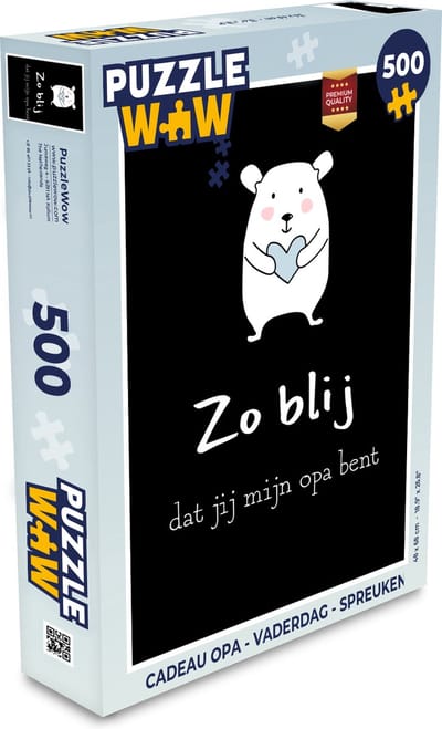Puzzel Quotes - Opa - Zo blij dat jij mijn opa bent - Spreuken - Legpuzzel - Puzzel 500 stukjes