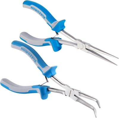 Radio Tang - Naald Neus Tang - Draden Buigen - Lange Handgreep - 181 mm Lengte - Blauw Grijs