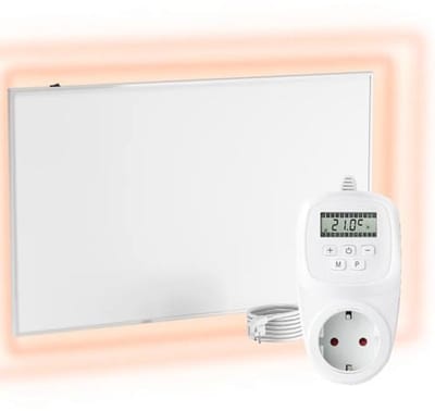 Infrarood Wandverwarming met Thermostaat – Carbon Crystal Infrarood Paneel voor Badkamer - 700W