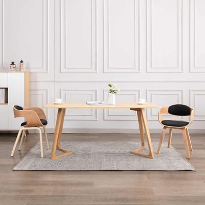 vidaXL Eetkamerstoelen 2 st gebogen hout en kunstleer