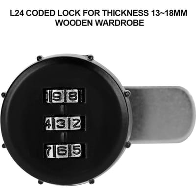 3-cijferige codecombinatie Cam Kabinet Zinklegering Wachtwoord Beveiliging Gecodeerd Slot L 24 gray