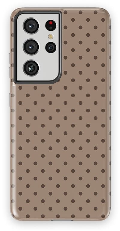 Polka Dots Hoesje Samsung Galaxy S21 Ultra | Geschikt Voor Mag | Stippen Design Backcover Samsung Galaxy S21 Ultra Sandstone Dots