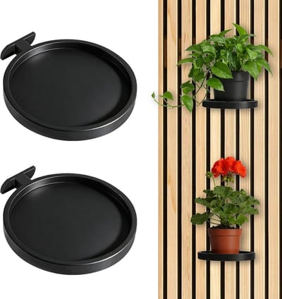 Set van 2 Akoestische Paneelplanken - Wandplank voor Planten, Geluiddempende Accessoires voor Woonkamer, Slaapkamer en Kantoor