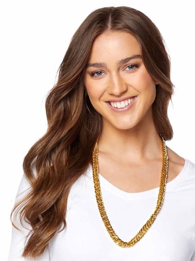 Gouden ketting kostuum accessoire brede schakelketting 70 cm